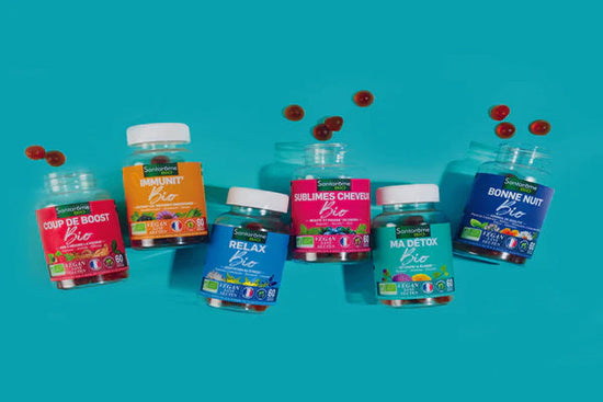 complements alimentaires gummies bio santarome vegan et 100% plantes