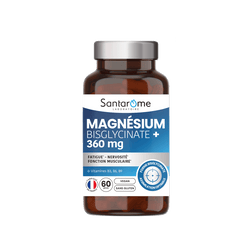 Magnésium Bisglycinate + 360 mg + Vitamines B3/B6/B9 - 60 Gélules
