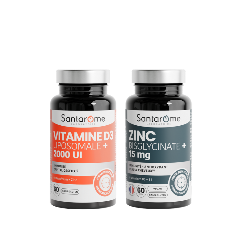 Pack Vitamine D3 et Zinc
